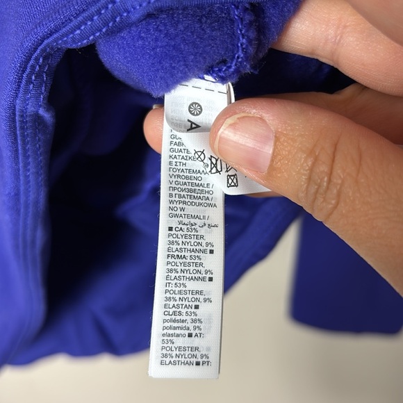 Athleta Sweatshirt size small Purple Blue Indigo Altitude Polartec Half Zip - Picture 8 of 11